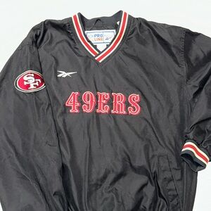 SAN FRANCISCO 49ERS WINDBREAKER PULL OVER  - BLACK Size Medium like new